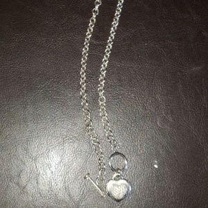 Sterling silver heart necklace